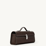 SAVETTE - Slim Symmetry Pochette in Coffee Leather