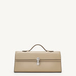 front view of the Slim Symmetry Pochette handbag in Bone leather 
