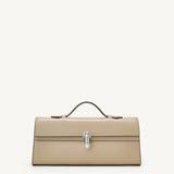 front view of the Slim Symmetry Pochette handbag in Bone leather 