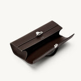 SAVETTE - Slim Symmetry Pochette in Coffee Leather