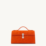SAVETTE - Symmetry Pochette in Tangerine Suede
