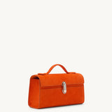 SAVETTE - Symmetry Pochette in Tangerine Suede