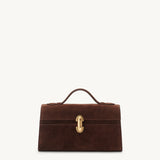 SAVETTE - Symmetry Pochette in Espresso Suede
