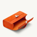 SAVETTE - Symmetry Pochette in Tangerine Suede