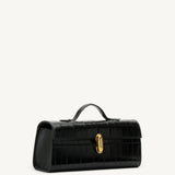 SAVETTE - Slim Symmetry Pochette in Black Eel
