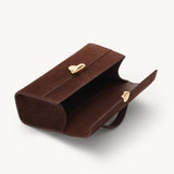 SAVETTE - Symmetry Pochette in Espresso Suede