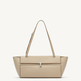 SAVETTE - Trapeze Shoulder Bag in Bone Leather
