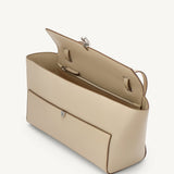 SAVETTE - Trapeze Shoulder Bag in Bone Leather