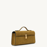 SAVETTE - Symmetry Pochette in Sepia Suede