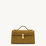 SAVETTE - Symmetry Pochette in Sepia Suede