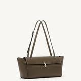 SAVETTE - Trapeze Shoulder Bag in Mink Leather
