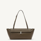 SAVETTE - Trapeze Shoulder Bag in Mink Leather