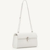 SAVETTE - Symmetry Chain Pochette in Ivory Leather