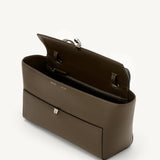 SAVETTE - Trapeze Shoulder Bag in Mink Leather