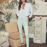 L'AGENCE - Margot Coated Cropped Skinny Jean