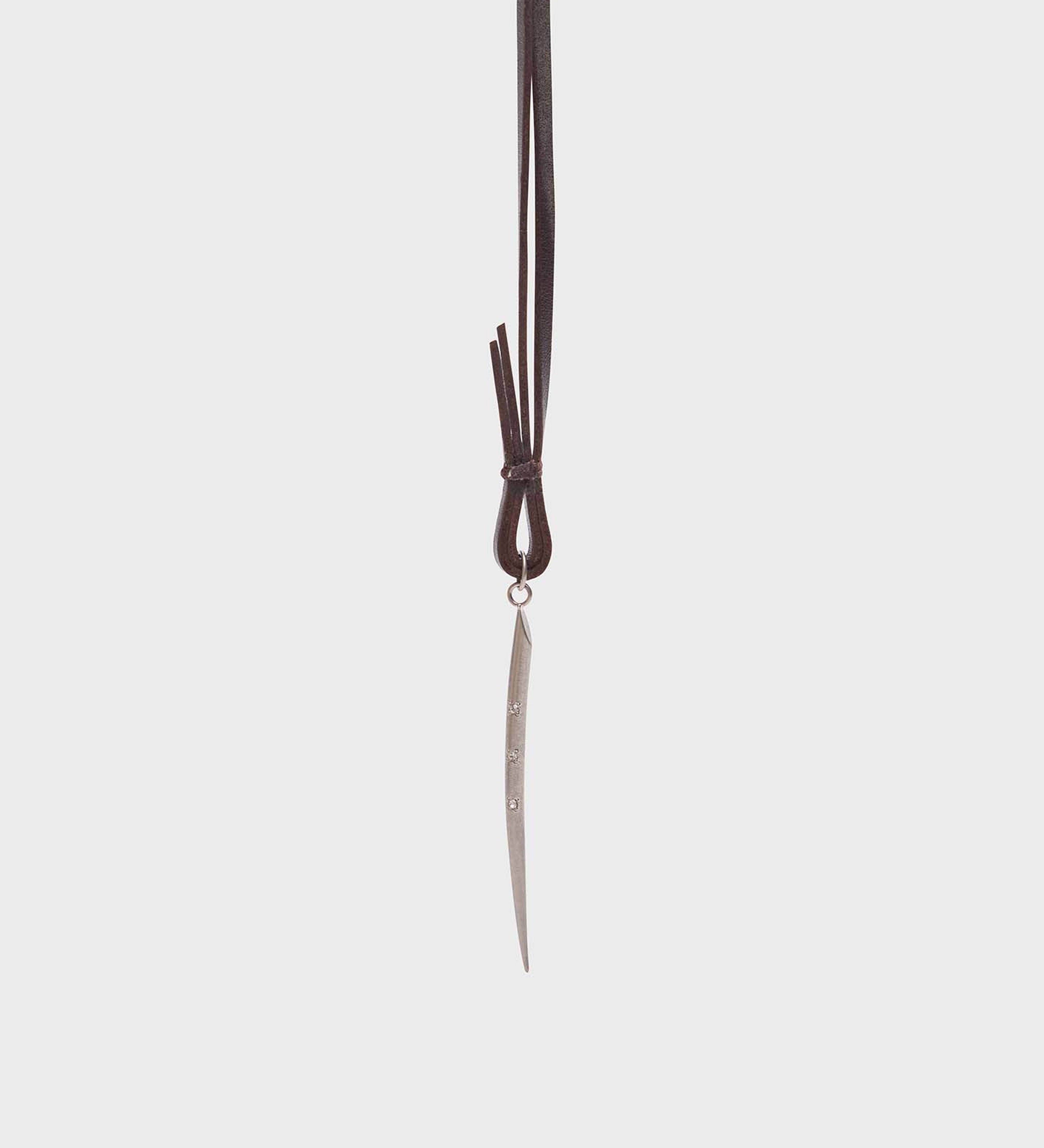 TWP - Thin Spike Necklace in Leather