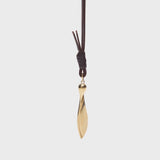 TWP - Samaras Necklace in Leather and Light Antique Gold