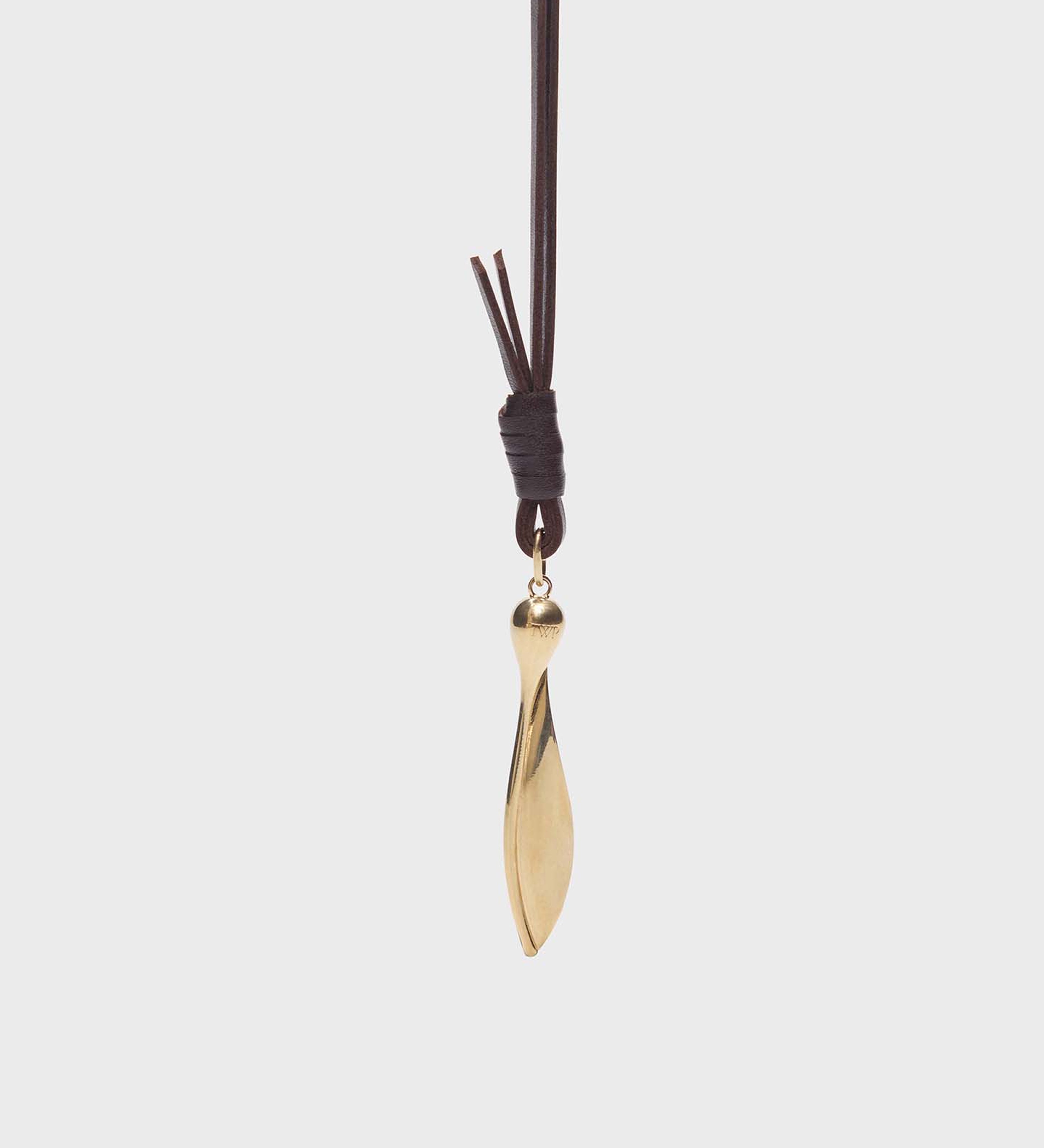 TWP - Samaras Necklace in Leather and Light Antique Gold