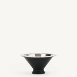 SAVETTE - Metal - Lined Dish in Black Leather