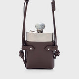 TWP - Flask Necklace with Stone Top in Leather