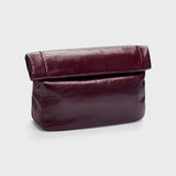 TWP - Roll Top Grocer Bag in Shiny Crinkle Leather