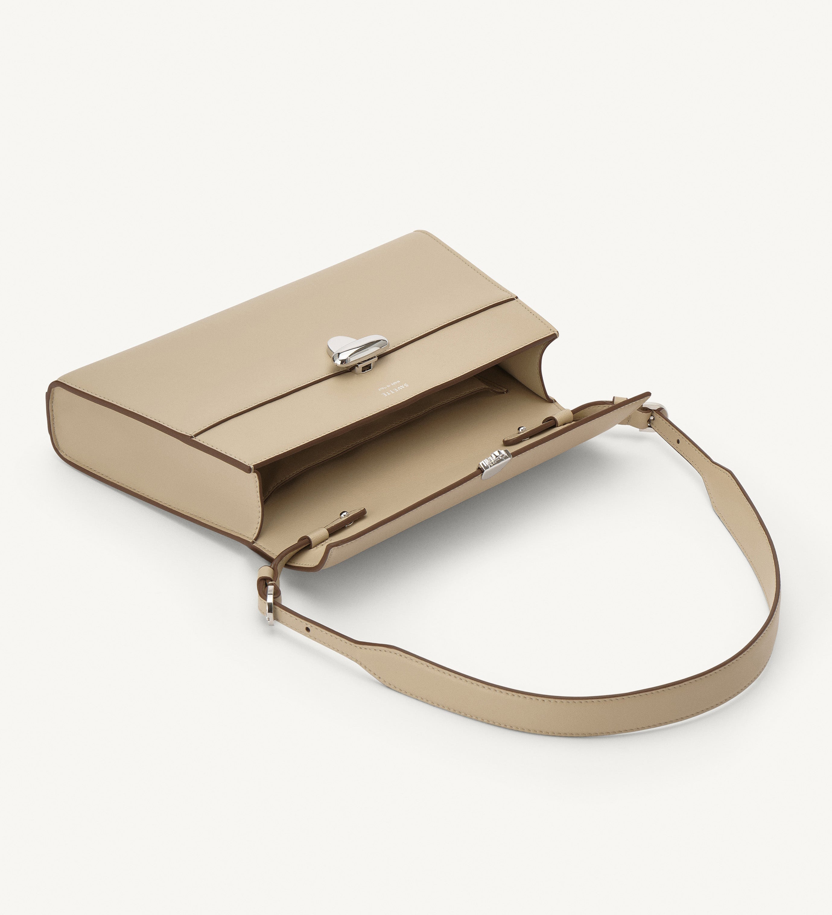SAVETTE - Symmetry Shoulder Bag in Bone Leather