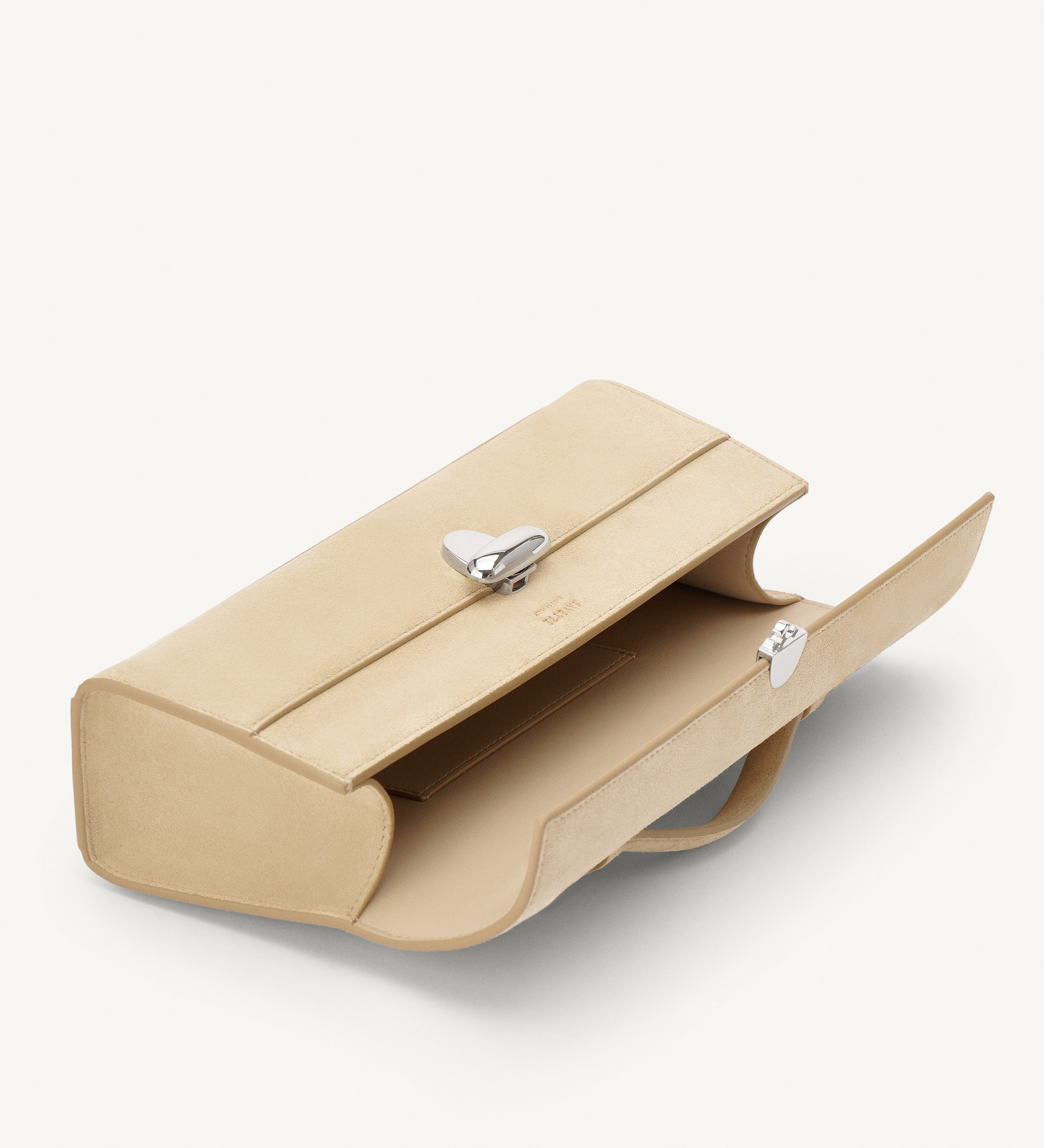SAVETTE - Slim Symmetry Pochette in Flax Suede