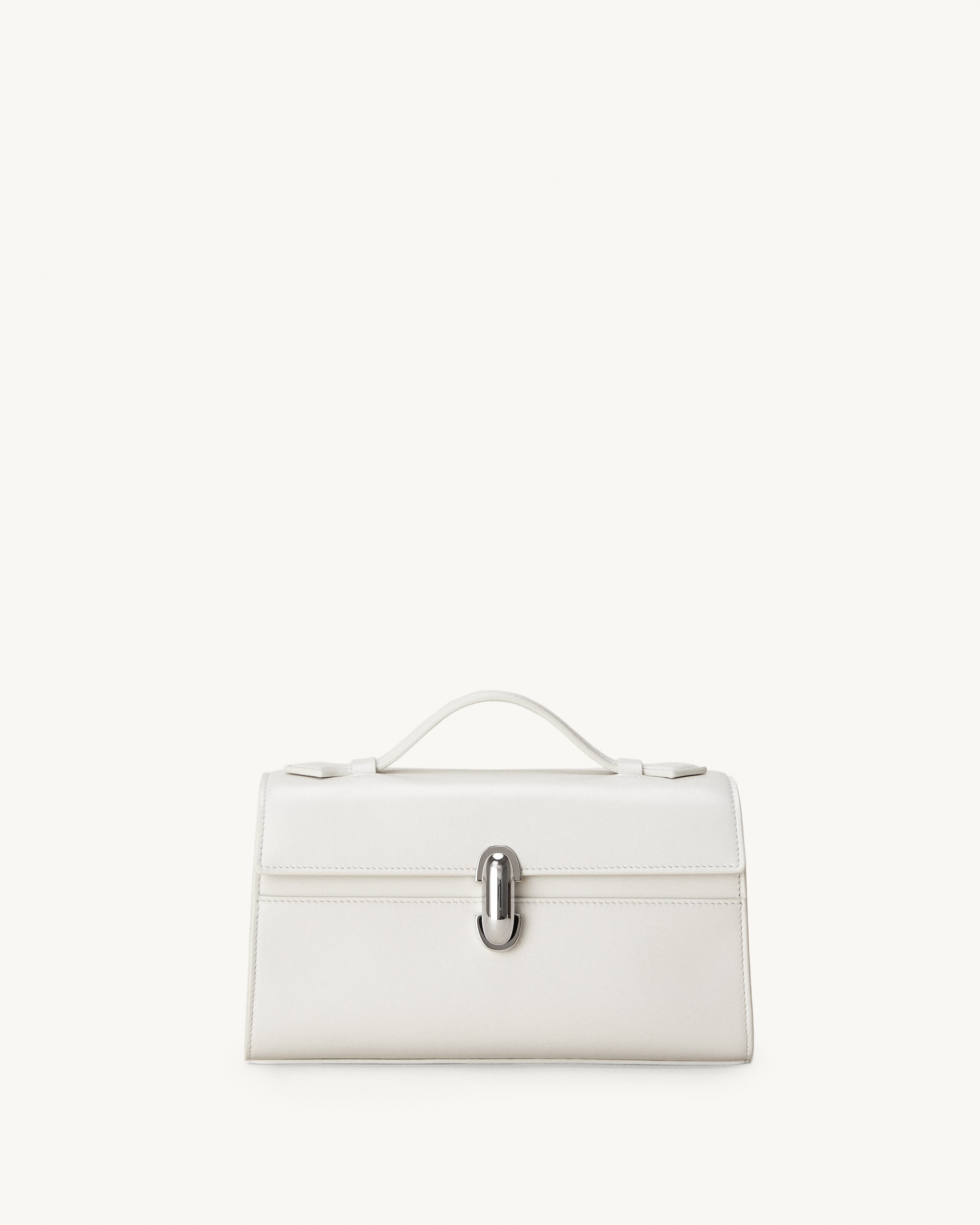 front view of the Symmetry Pochette handbag in Ivory leather 