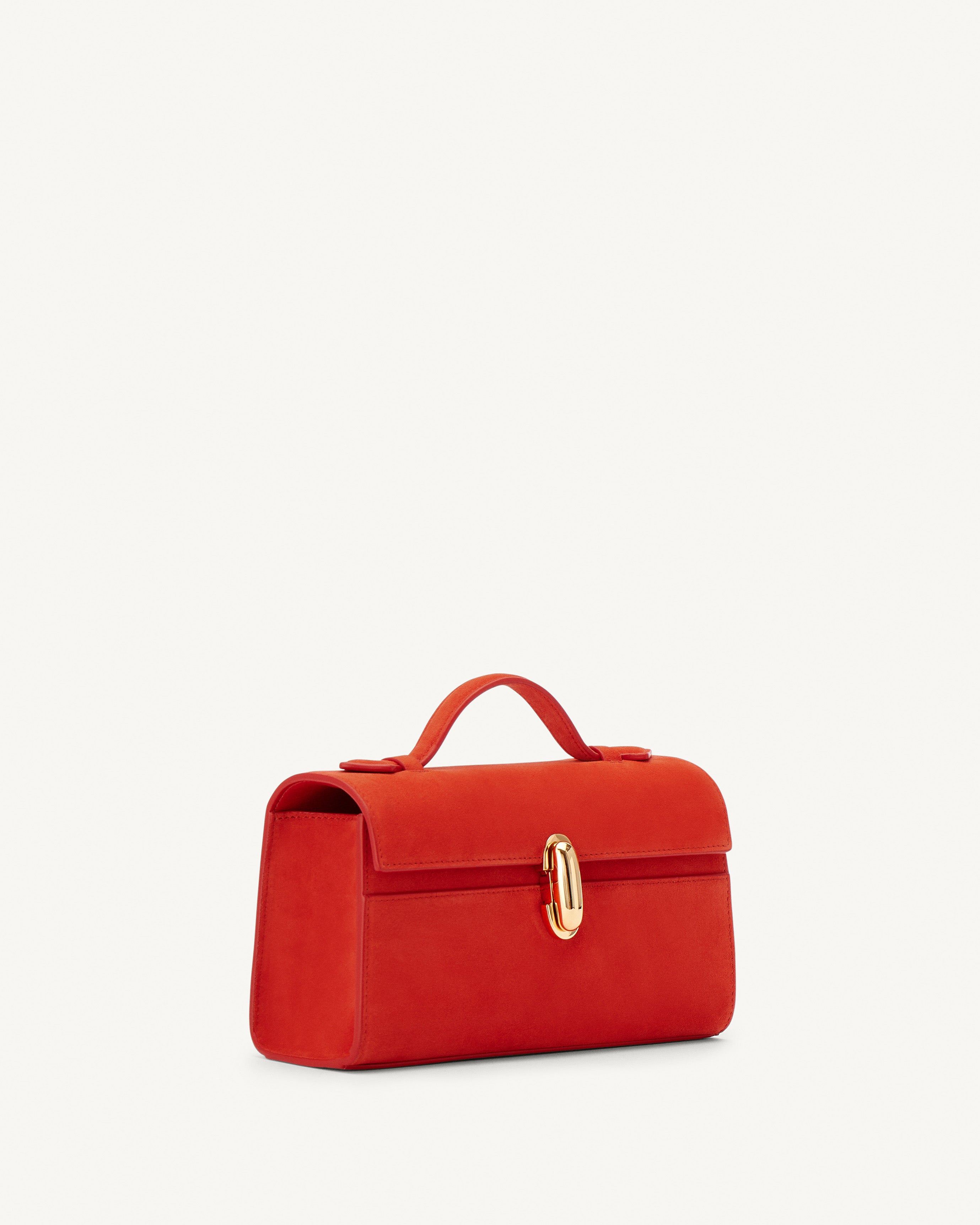 SAVETTE - Symmetry Pochette in Poppy Suede – The Iconic Issue