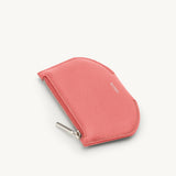 SAVETTE - Zip Card Case in Camellia Grained Leather