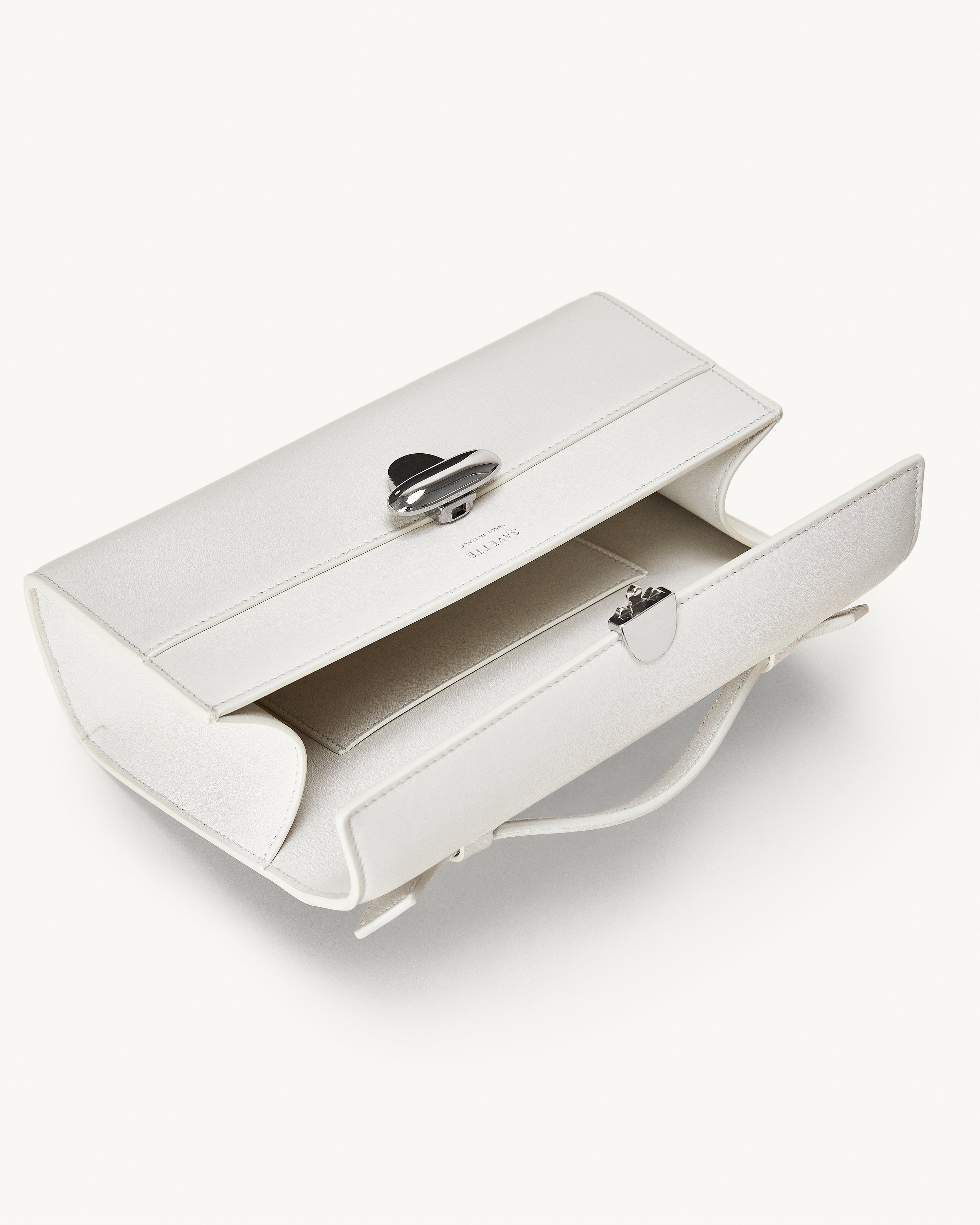inside view of the Symmetry Pochette handbag in Ivory leather 