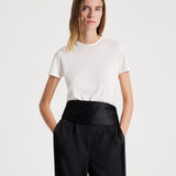 TWP - Pleated Cummerbund in Crepe Back Satin