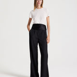 TWP - Pleated Cummerbund in Crepe Back Satin