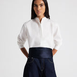 TWP - Pleated Cummerbund in Crepe Back Satin