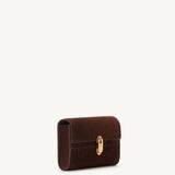 SAVETTE - Symmetry Mini Bag in Espresso Suede