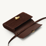 SAVETTE - Symmetry Mini Bag in Espresso Suede