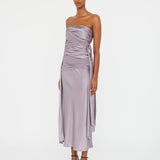 Christopher Esber - Knotted Silk Gather Midi Dress
