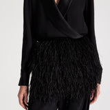 TWP - Ostrich Belt in Featherweight Sequin