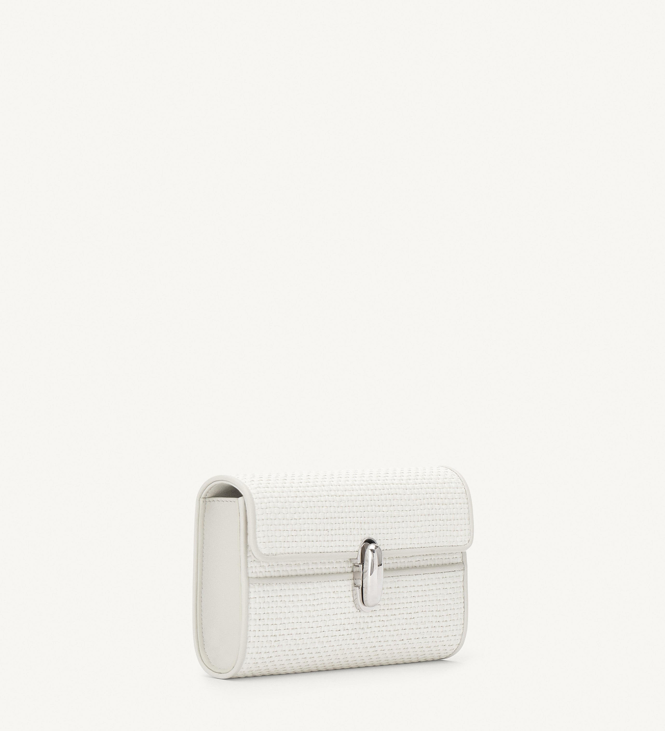 SAVETTE - Symmetry Mini Bag in Ivory Raffia