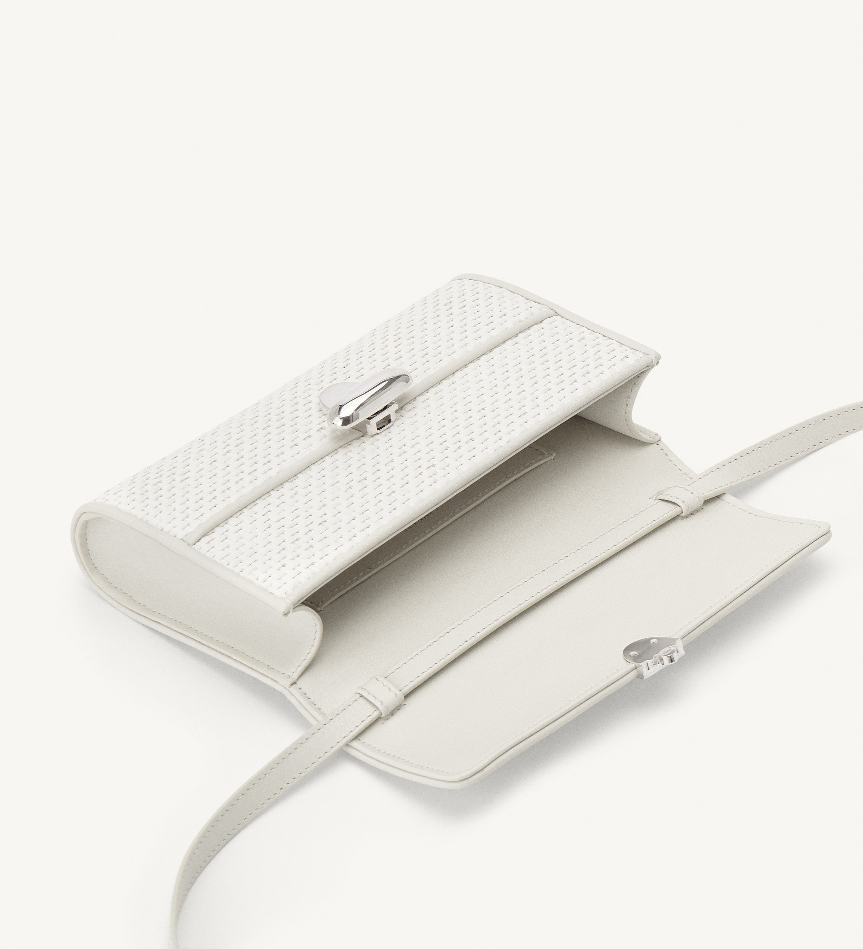 SAVETTE - Symmetry Mini Bag in Ivory Raffia