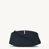 SAVETTE - Florence Shoulder in Navy Grained Leather