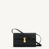 SAVETTE - Symmetry Mini Bag in Black Raffia