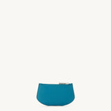 SAVETTE - Zip Card Case in Aqua Leather