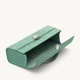 SAVETTE - Slim Symmetry Pochette in Jade Suede
