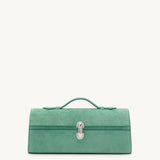 SAVETTE - Slim Symmetry Pochette in Jade Suede