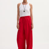 ROHE - Balloon track pants | red