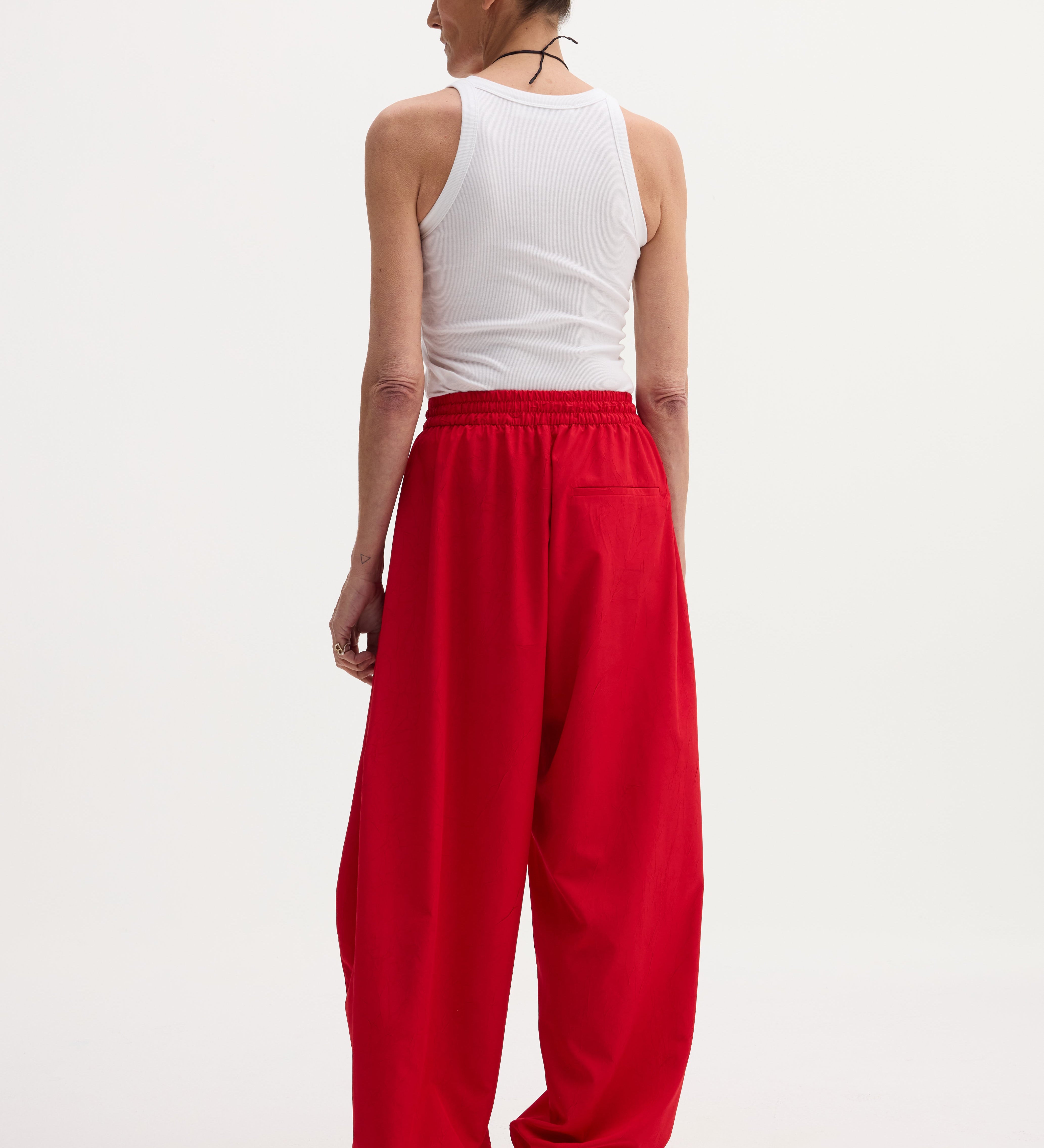 ROHE - Balloon track pants | red