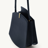 SAVETTE - Florence Crossbody in Navy Grained Leather