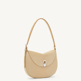 SAVETTE - Small Tondo Hobo in Flax Suede