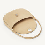 SAVETTE - Small Tondo Hobo in Flax Suede
